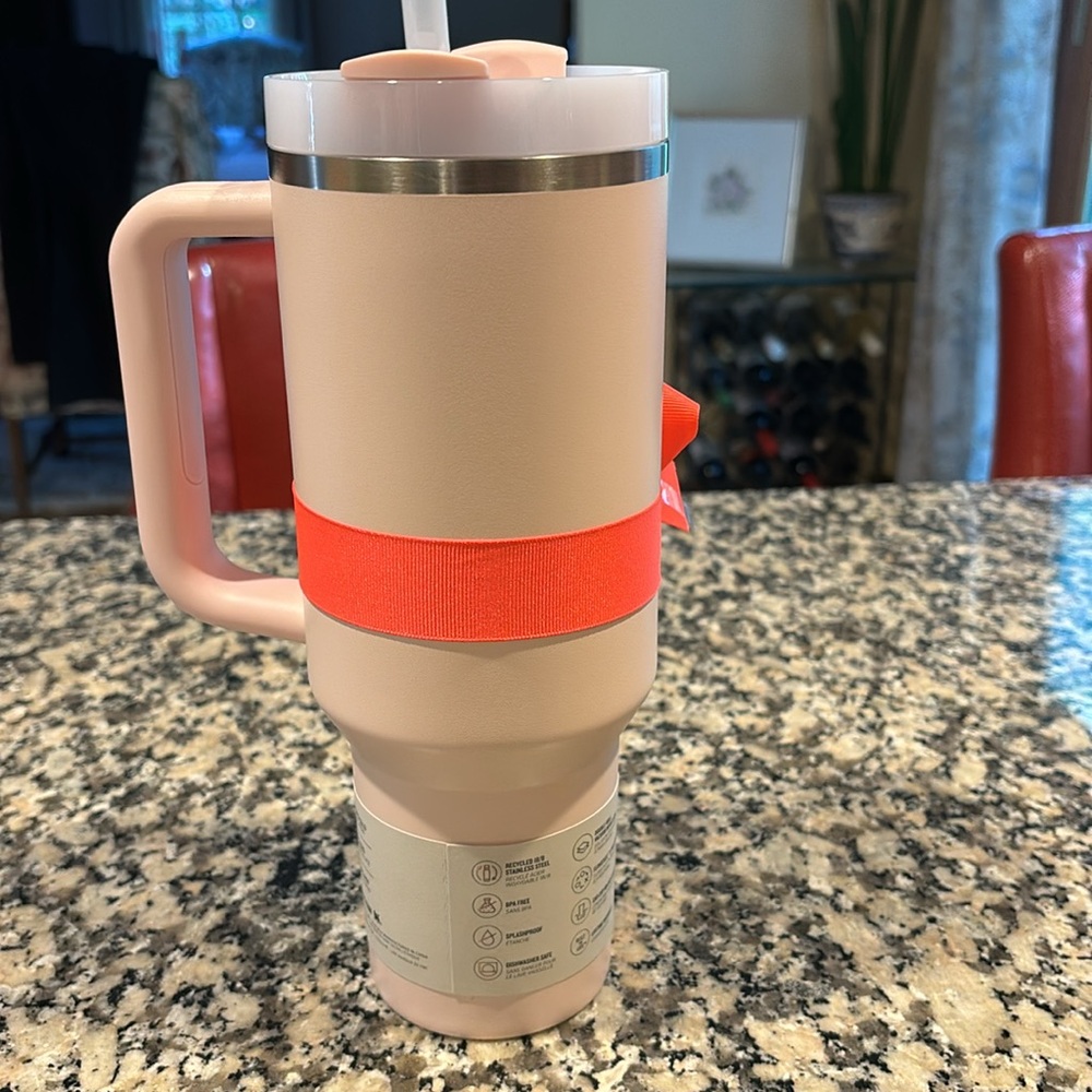 NWT Stanley Quencher H2.0 Tumbler The Flow State” 40oz All Day Hydration Lt Pink - Picture 7 of 10
